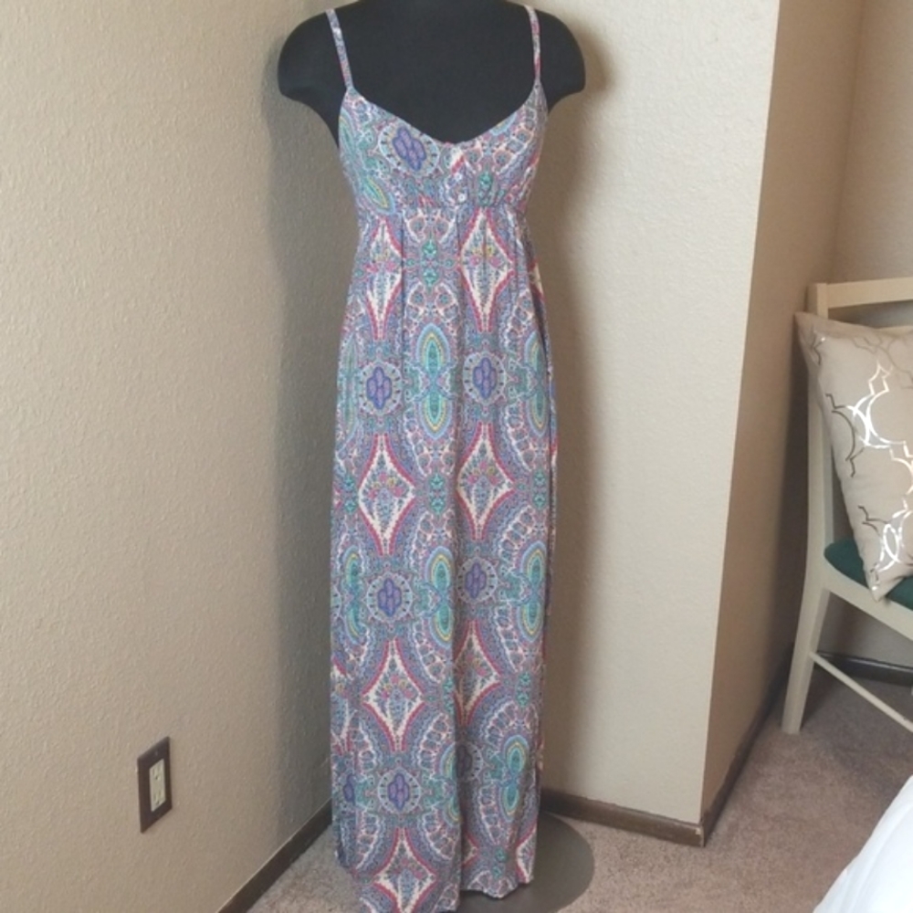 Irenes Story Floral Print Maxi Dress
